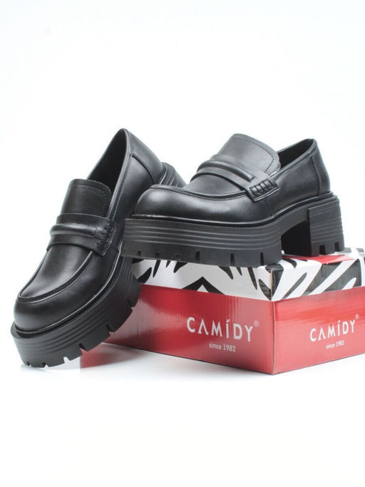 03-C1815-1 BLACK Лоферы женские (натуральная кожа)