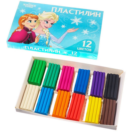 Пластилин 12 цветов 180 г Эльза и Анна, Холодное сердце - Disney фото 5