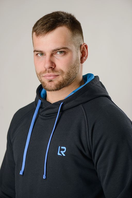 Спортивный костюм М-2804: Футер 3-х ниточный Тёмно-синий / Бирюза - Relay фото 4