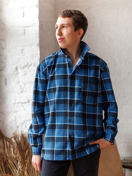 Мужская сорочка рубашка из фланели м36бт - Лето-текс фото 2