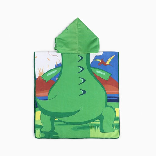 Полотенце-пончо детский LoveLife «Дино» 60×120 см, микрофибра, 225 г/м²
