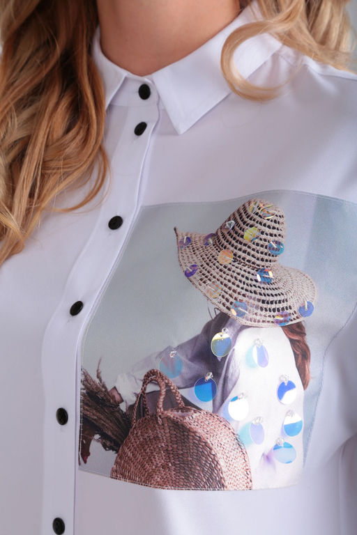 Рубашка Modema 473/5 белый  фото 4