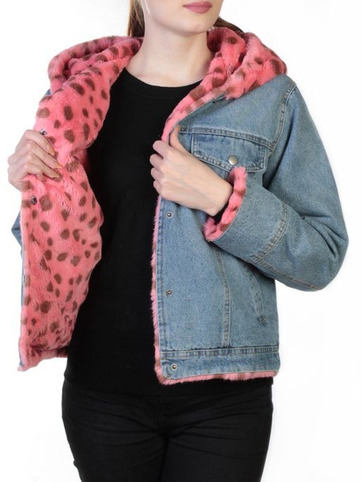 000 BLUE/CRIMSON Куртка джинсовая с плюшем Misifeer - Fashion фото 8