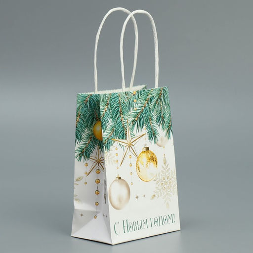 Пакет крафтовый Роскошь Нового года, 15 10 6 см - Дарите счастье фото 11