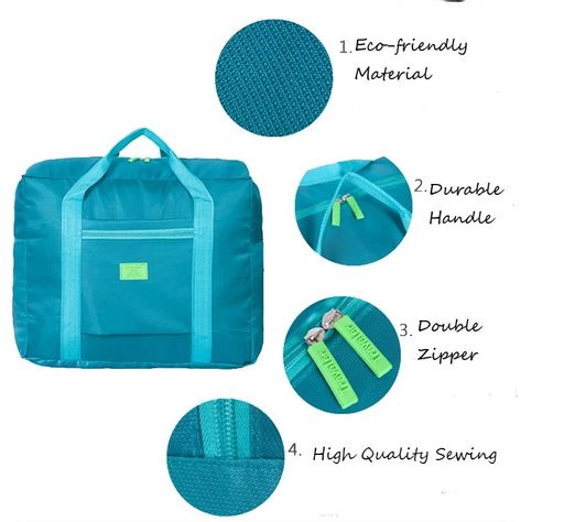 Складная сумка дорожная Everyday 40*30*16 см (1103) Черная - Мой органайзер фото 8