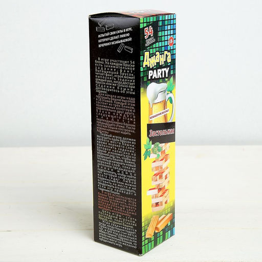 Падающая башня, дженга Застольная вечеринка, 54 бруска с фантами, 30 х 8 см - Simaland фото 5