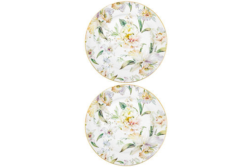 Набор тарелок обеденных 2 пр. 26,5*26,5*2 см "Корнелия" фарфор NEW BONE CHINA