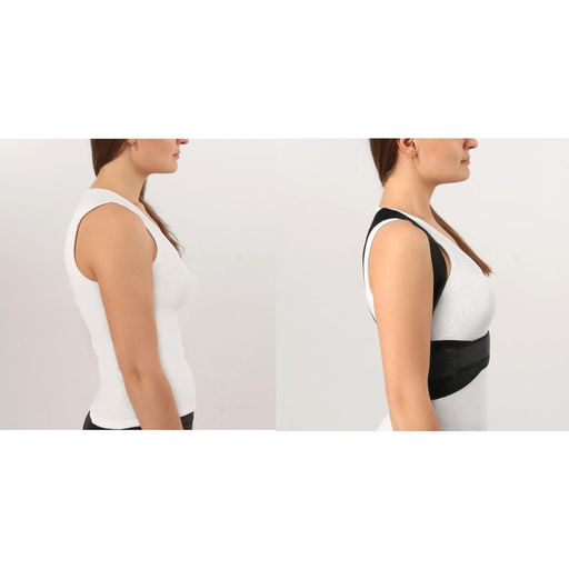 Массажёр-фиксатор для осанки и поясницы, на фастексах, размер универсальный, пакет, цвет чёрный - Onlitop фото 5