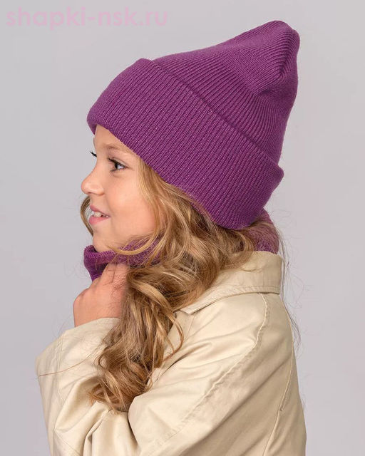 PQ 18 PD 18 Комплект для девочки (колпак+снуд) (52-54)