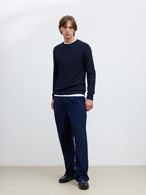 Bisiklet Yaka Erkek Triko Kazak