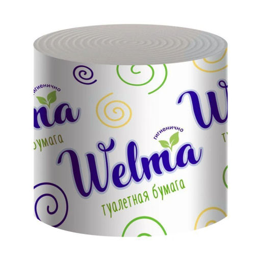 WELMA т/бумага 1-сл. (1 рул.) Эконом (30м) с втулкой