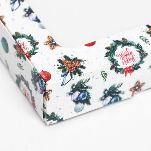 Цена за 5 шт. Коробка подарочная новогодняя складная «Праздничный гость», 16×16×3 см