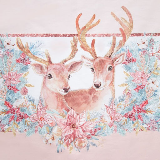 Набор новогодний «Этель» Pink magic: скатерть 150×180 см ±3 см с ГМВО, салфетка 40×40 см-8 шт., 100% хлопок