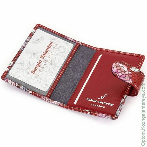 Женская кожаная визитница Sergio Valentini СВ 8135-010  фото 4