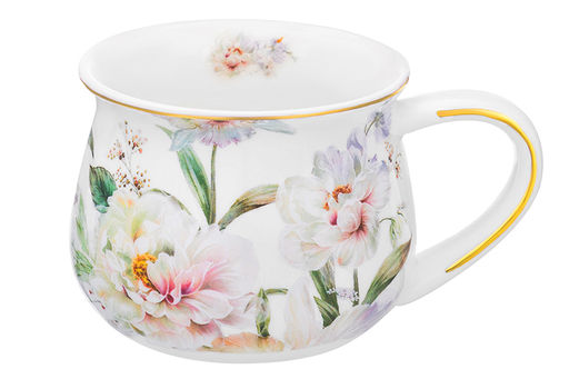 Кружка 250 мл 11,5*8,5*7 см "Корнелия" бочонок NEW BONE CHINA