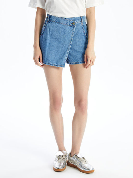 Kad?n Standart Fit D?z Jean ?ort Etek