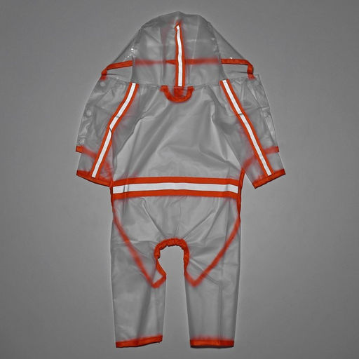 Дождевик-комбинезон для собак, р-р 2XL (ДС 42, ОГ 57 см, вес 16-20 кг), прозрачный-оранже - Simaland фото 6