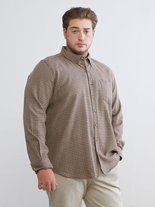 Regular Fit Uzun Kollu Ekose Erkek G?mlek