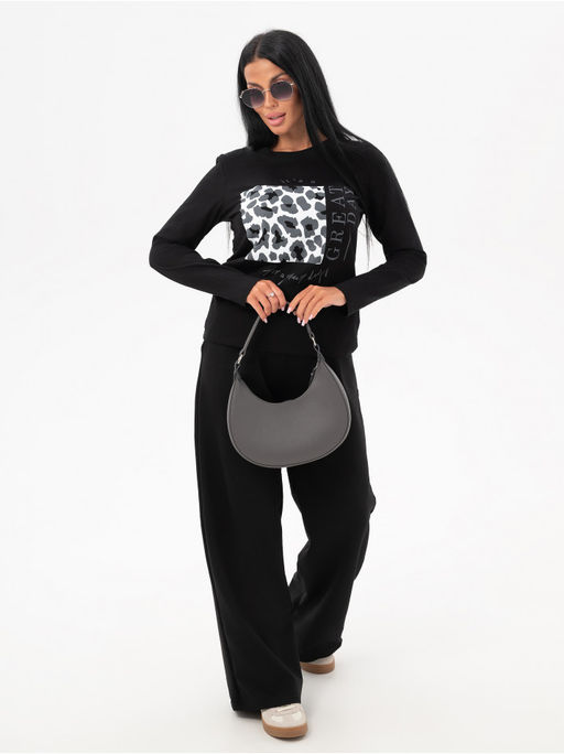 Лонгслив Лео женский серый - София фото 16