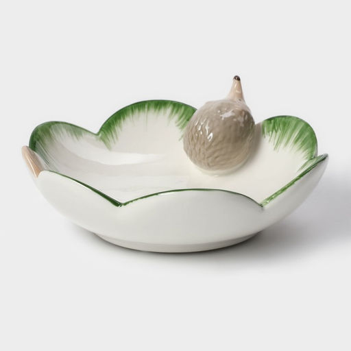 Блюдо керамическое сервировочное «Ёжик», 13.3×13×5.5 см