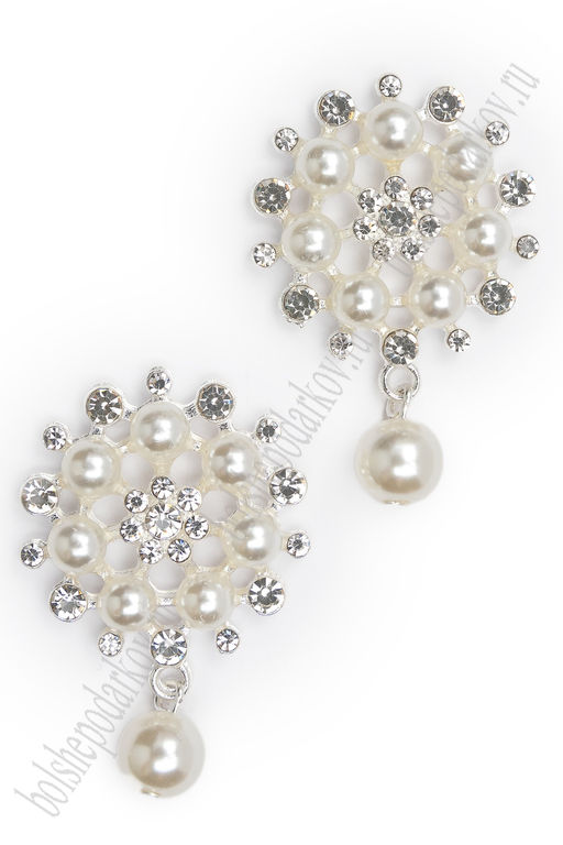 Серединка ювелирная с подвеской (2 шт) SF-5955, серебро