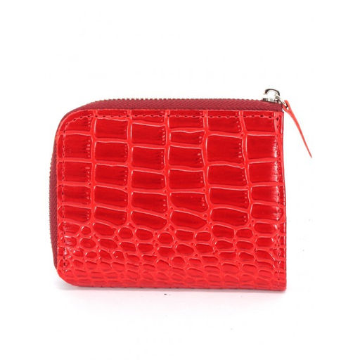 Портмоне женское Croco-ПР-931 натуральная кожа 1 отд, 4 карм, красный крокодил (203) 263580  фото 2