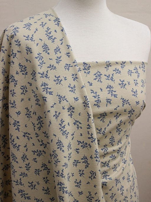 Теплый хлопок Луана цв.св.бежево-оливковый, ш.1.5м, хлопок-100%, 160гр/м.кв - Купава фото 2