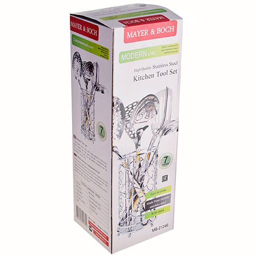 21246 Набор кухонных принадлежностей 7пр на подставке нерж/ст MB (х12) - Mayer&boch фото 2