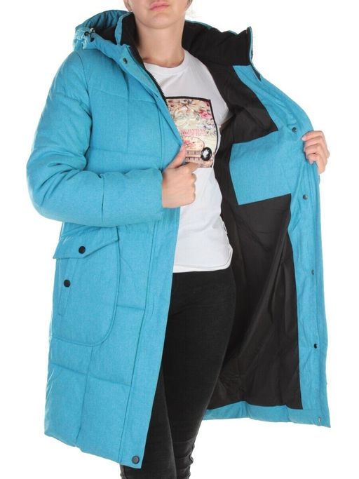 350 LT. BLUE Пальто женское зимнее (200 гр. холлофайбера) - Fashion фото 9