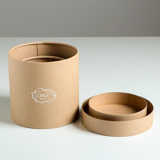 Набор шляпных коробок из крафта 2 в 1 Only for you, 12 х 12, 15 х 15 см - Дарите счастье фото 4