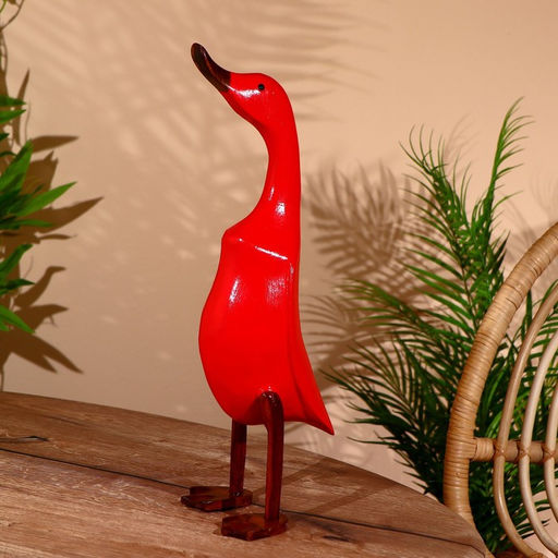 Сувенир "Утка красная" дерево 45 см