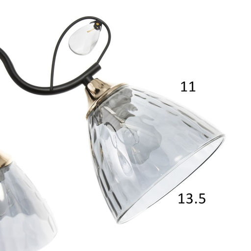 Светильник потолочный BayerLux «Анабель», 5хЕ27, 40 Вт, чёрный, 65×65×33 см