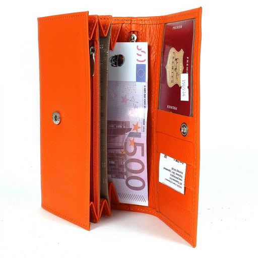 Портмоне женское Premier-DM-1 н/к, 6 отд, 4 карм, оранжевый флотер (330) 198914  фото 3