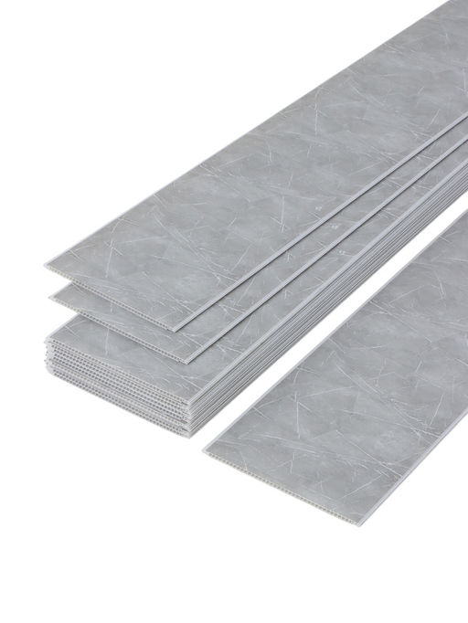 Цена за 12 шт. Стеновая панель ПВХ «Вулканический пепел», 2600×250 мм, цвет серый