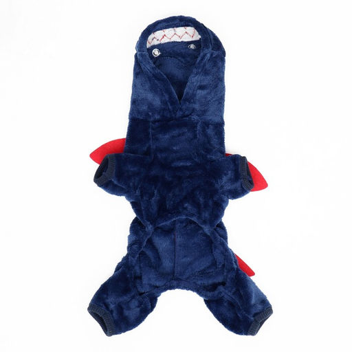 Комбинезон Акула с капюшоном, размер XS (ДС 20 см, ОГ 30 см, ОШ 20 см), синий - Simaland фото 7