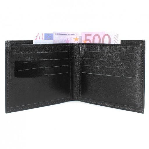 Портмоне мужское Croco-ПР-900 натуральная кожа 1 отд, 10 карм, черный матовый (3) 209430  фото 3