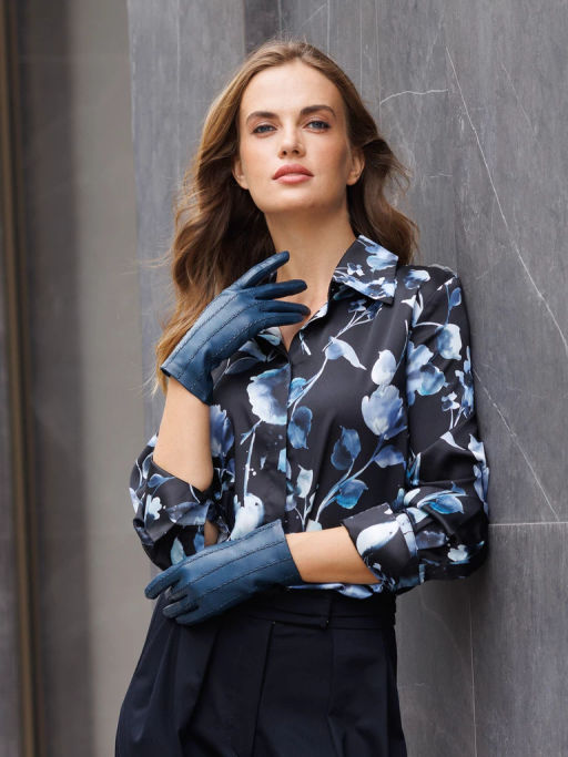 Рубашка женская 1231133008 dark navy - Eleganzza фото 6