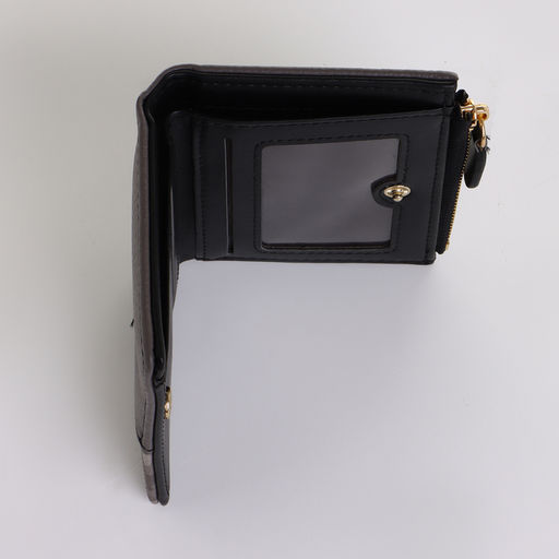 Кошелёк женский на кнопке, 11.5×2×9 см, комбинированный, серый