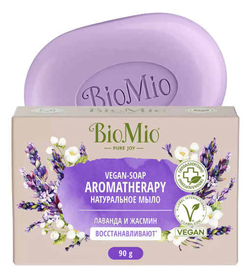 Мыло натуральное жасмин и лаванда BioMio 90 г - Splat фото 2