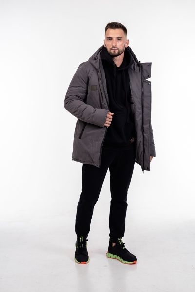 Парка зимняя темно-серый, куртка - Yollochka фото 3