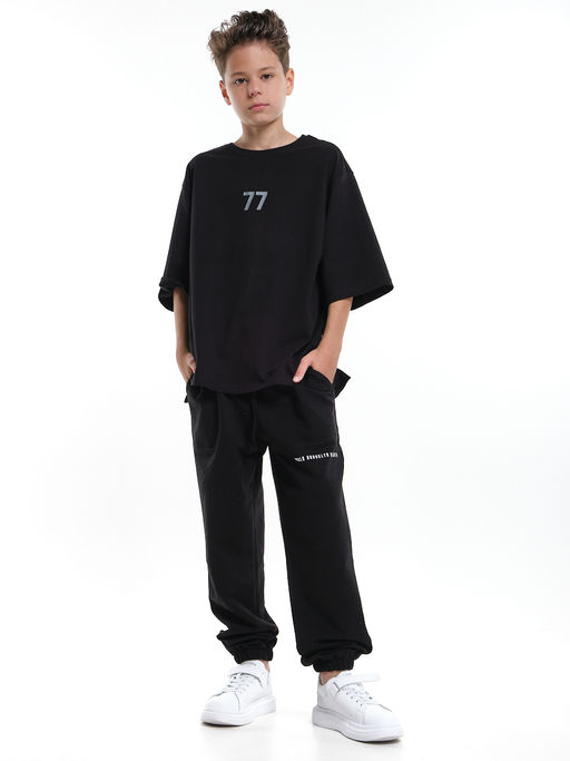 Футболка оверсайз: стильный выбор для молодых модников UD 7994 черный - Mini maxi фото 6