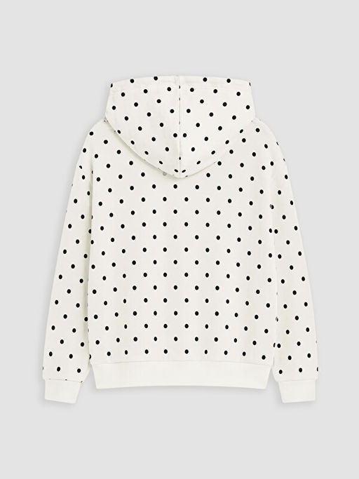 Kap??onlu Bask?l? Kal?n K?z ?ocuk Fermuarl? Sweatshirt - Waikiki фото 3