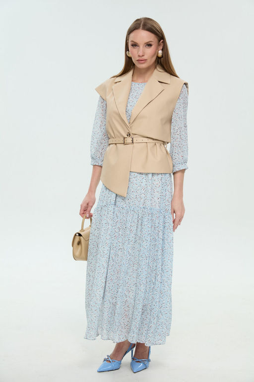 Костюм NIKVA н1037-2 крем-брюле и небесный