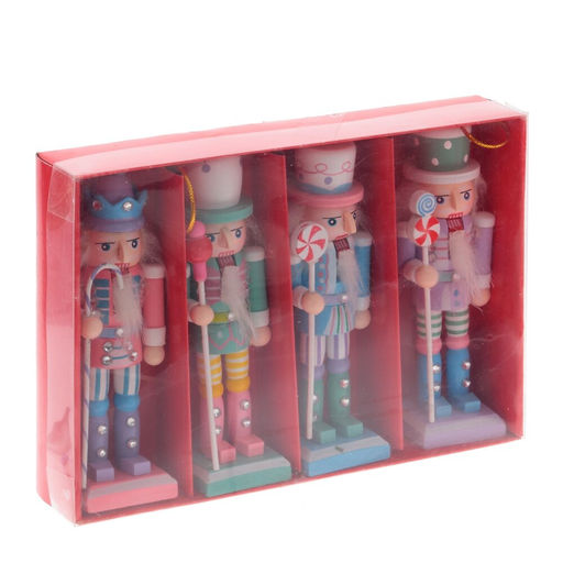 Набор из 4шт Украшение новогоднее "Щелкунчик", L19 W4 H13,5 см