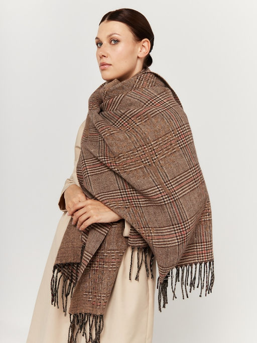 в составе ШЕРСТЬ и КАШЕМИР Большой, мягкий, теплый однотонный двусторонний палантин. - Tantino фото 9