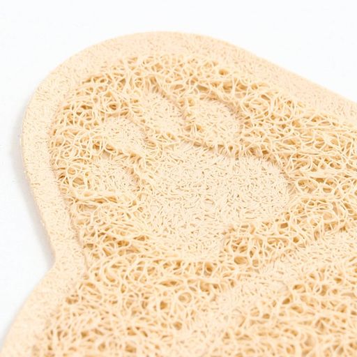 Коврик 2-в-1 под миску/туалет для животных фигурный, 40 х 25 см, бежевый - Пижон фото 3