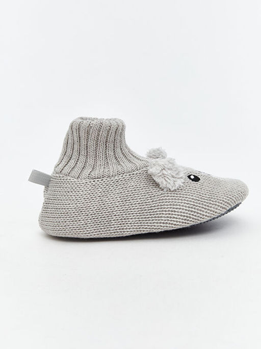 Nak??l? Erkek Bebek ?orapl? Ev Ayakkab?s?