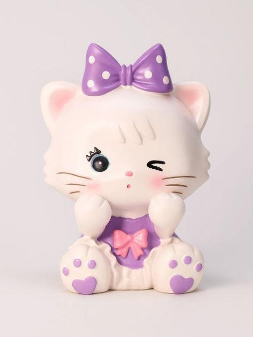 Копилка Milly Cat, purple (18 см), пластик