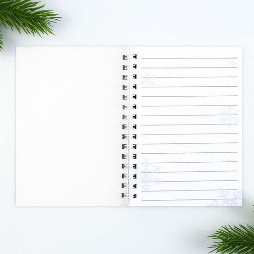 Подарочный набор новогодний, блокнот на спирали А6, 60 листов и магнитные закладки 2 шт. «Для девочек»