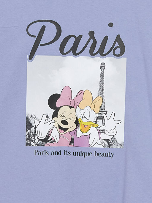 Bisiklet Yaka Minnie Mouse Bask?l? Uzun Kollu K?z ?ocuk Ti??rt - Waikiki фото 2